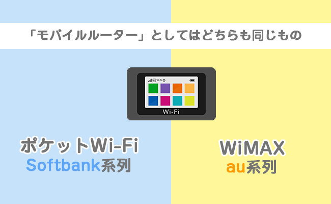 ポケットWi-FiとWiMAXの違い